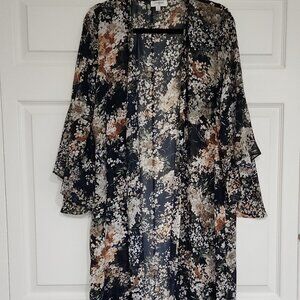 Navy floral Duster